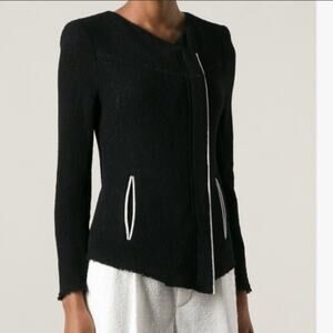 IRO Dana frayed edge knit jacket